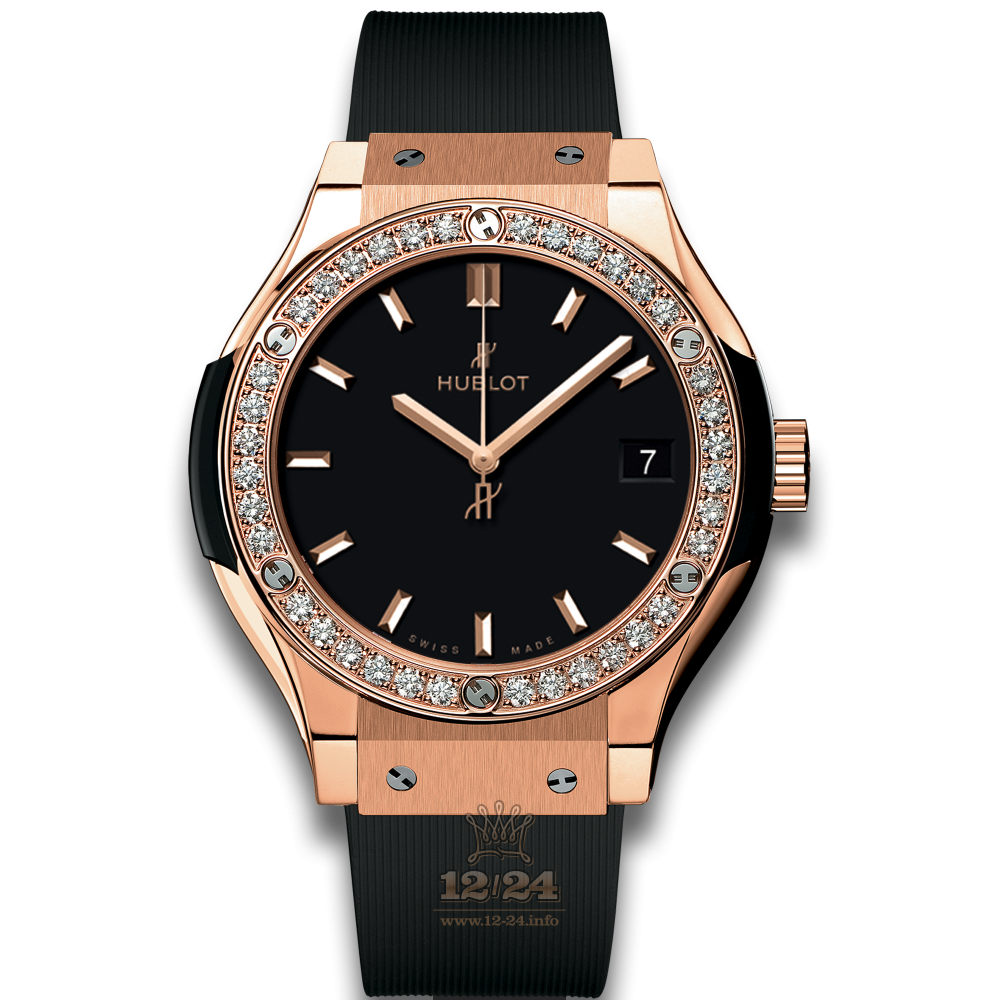 Hublot Classic Fusion Watch 581.OX.1181.RX.1104 33 mm Red gold Case Black Dial