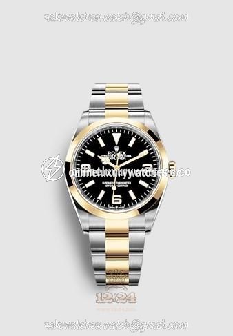 Rolex Explorer Watch 124273-0001 36 mm Stainless steel Yellow gold Case Black Dial
