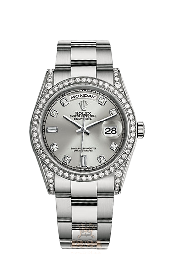 Rolex Day-Date Watch 118389-0072 36 mm White gold Case Silver Dial
