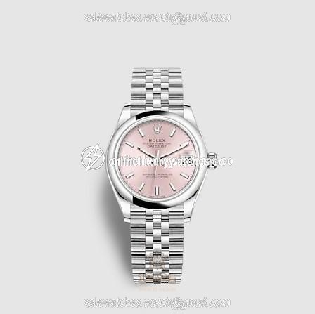 Rolex Datejust Watch 278240-0008 31 mm Stainless steel White gold Case Pink Dial