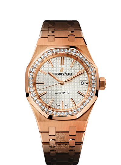 Audemars Piguet Lady Royal Oak Watch 15451OR.ZZ.1256OR.01 37 mm Pink gold Case White Dial