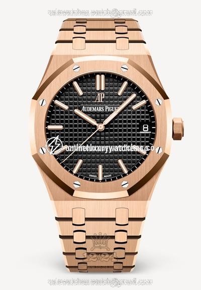 Audemars Piguet Royal Oak Watch 15500OR.OO.1220OR.01 41 mm Pink gold Case Black Dial