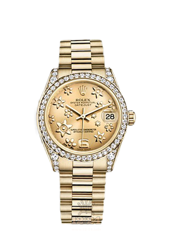 Rolex Datejust Watch 178158-0057 31 mm Yellow gold Case Golden Painted Dial