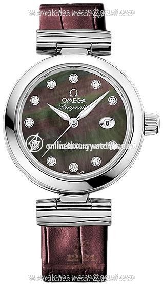 Omega De Ville Watch 425.33.34.20.57.001 34 mm Stainless steel Case Brown (chocolate) Dial