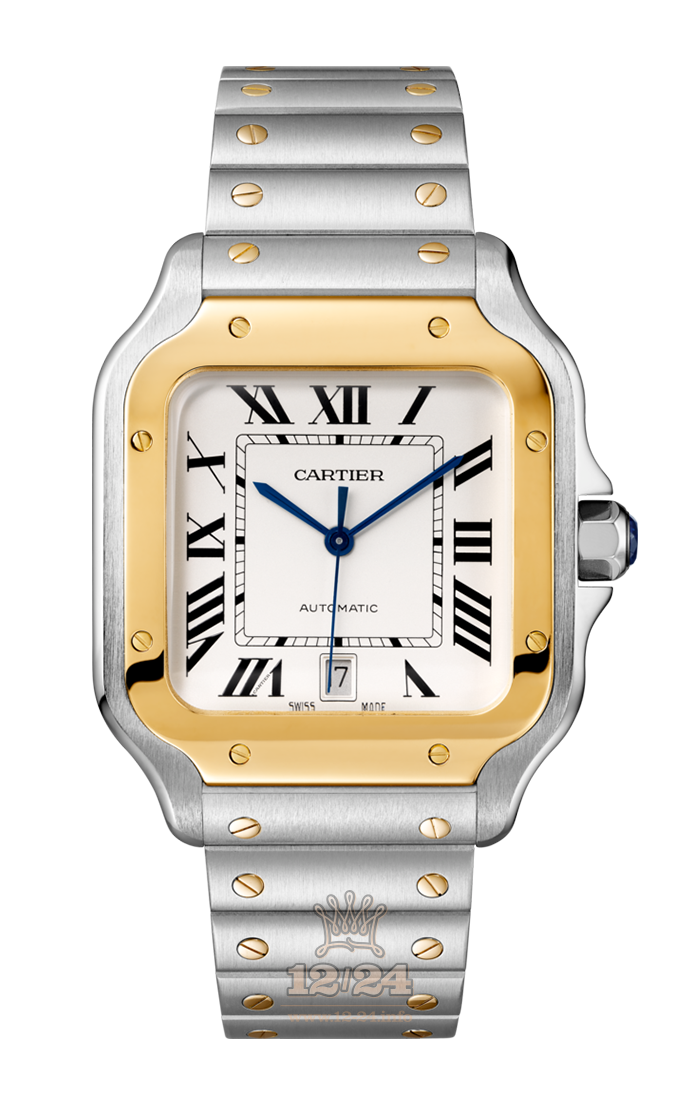 Cartier Santos de Cartier Watch W2SA0006 40 mm Steel / Yellow gold Case White Dial