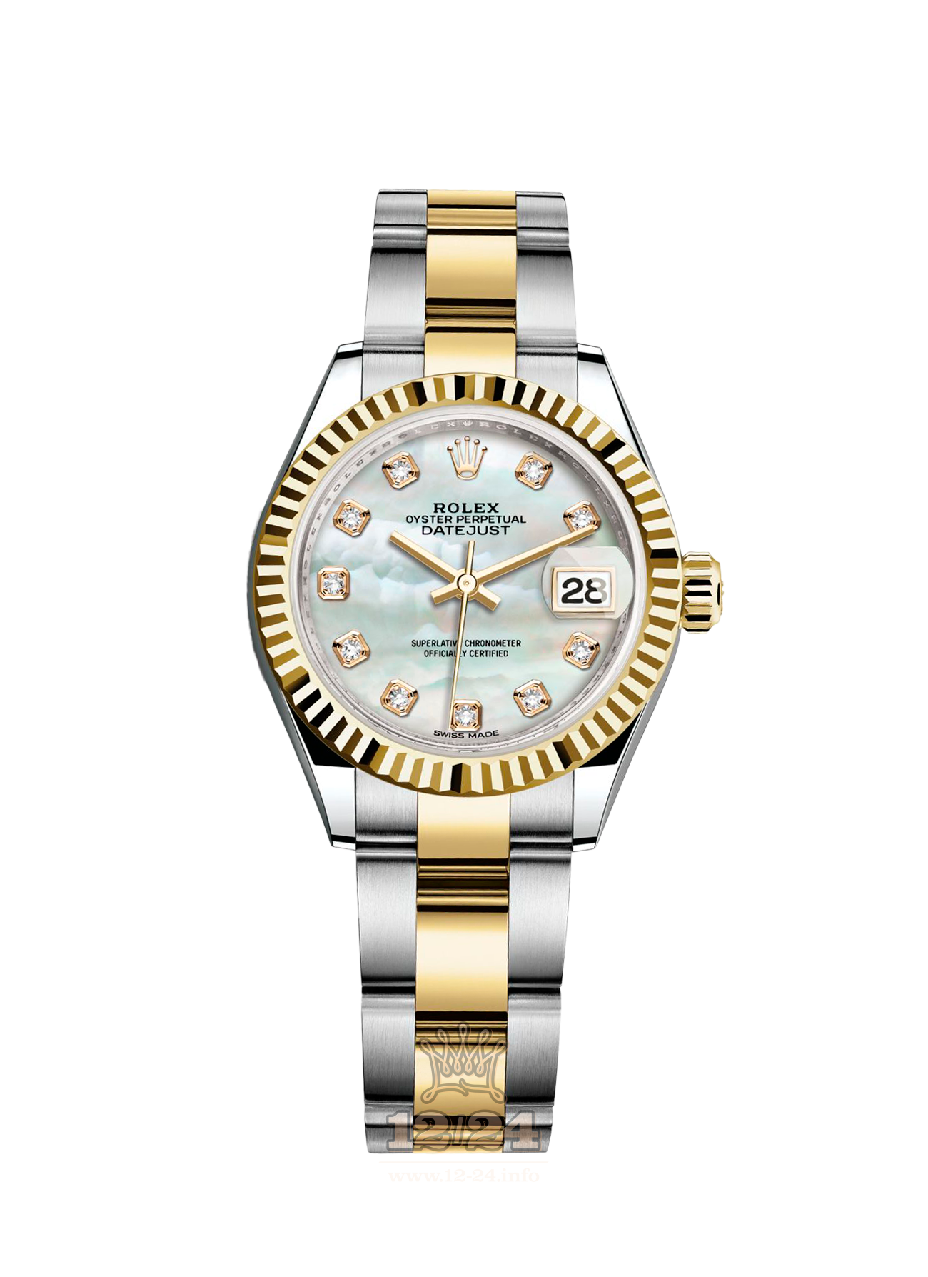Rolex Datejust Watch 279173-0014 28 mm Steel / Yellow gold Case White Dial