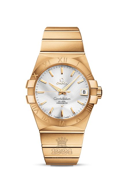 Omega Constellation Watch 123.50.38.21.02.002 38 mm Yellow gold Case Silver Dial