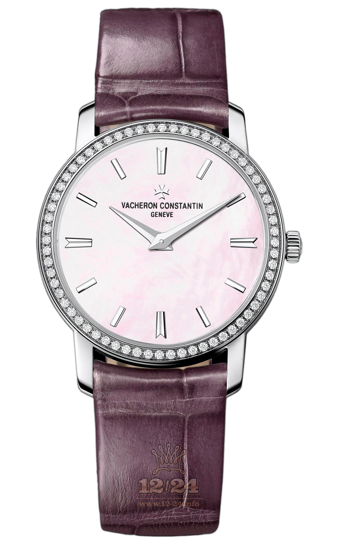 Vacheron Constantin Traditionnelle Watch 25558/000G-9830 30 mm White gold Case White Purple Dial