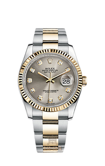 Rolex Datejust Watch 116233-0181 36 mm Steel / Yellow gold Case Silver Dial