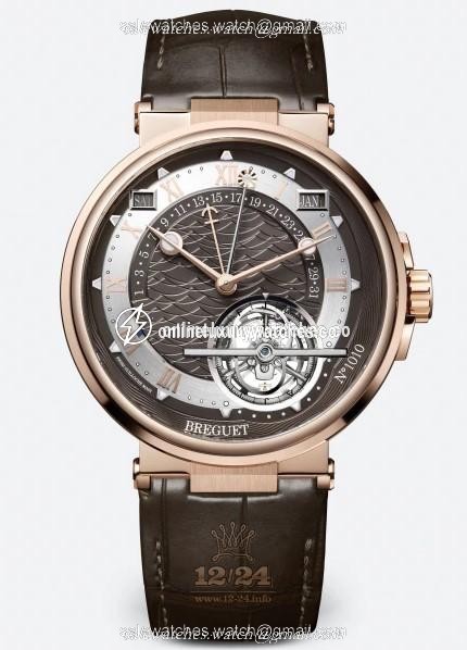 Breguet Marine Watch 5887BR/G2/9WV 44 mm Pink gold Case Black Dial