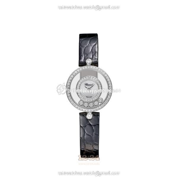 Chopard Happy Diamonds Watch 203957-1214 26 mm White gold Case White Dial