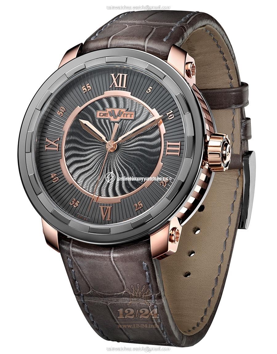 Dewitt Twenty-8-Eight Watch T8.AU.013 43 mm Pink gold Titanium PVD coating Case Black Dial