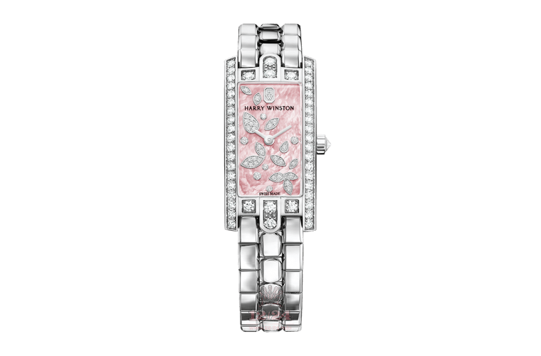 Harry Winston The Avenue Collection Watch AVCQHM16WW056 32 mm White gold Case Pink Dial
