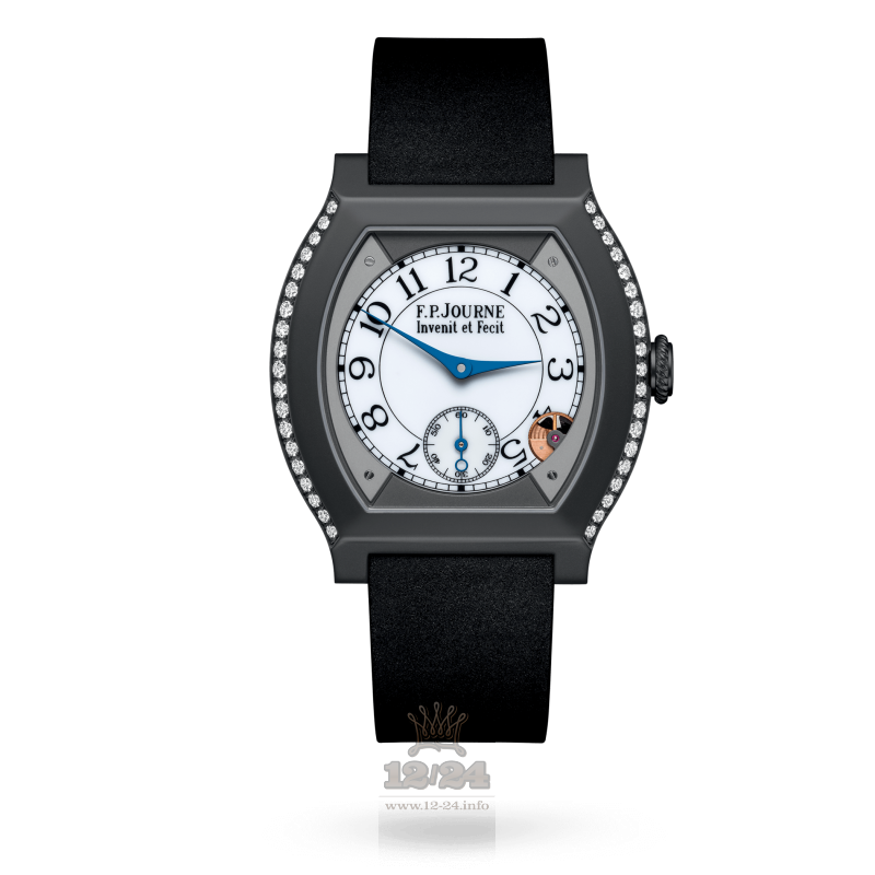 F.P.Journe Elegante Watch 40 mm titalytr 2 rows diamonds 40 mm Titanium Case White Dial