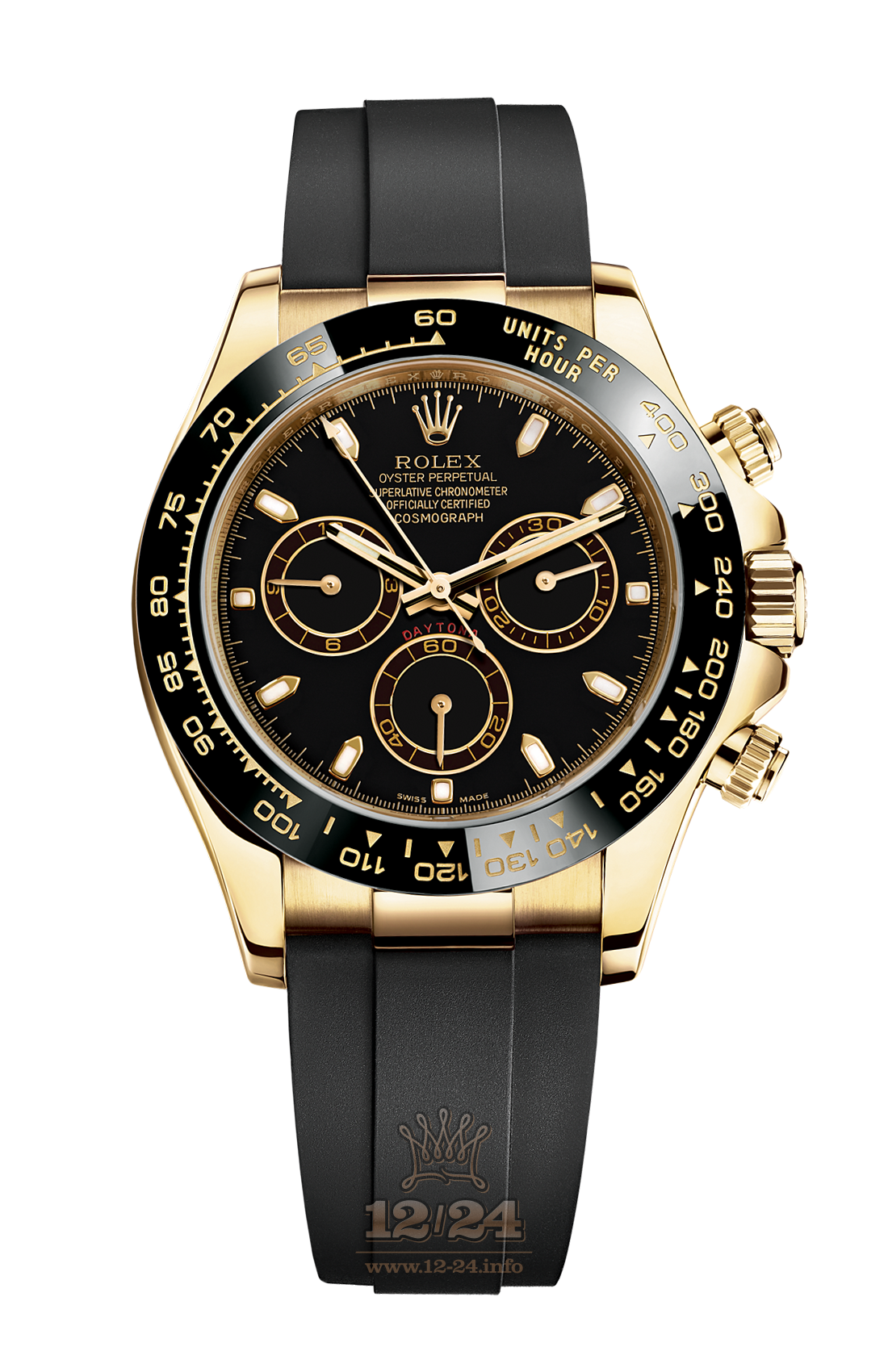 Rolex Cosmograph Daytona Watch 116518ln-0035 40 mm Yellow gold Case Black Dial