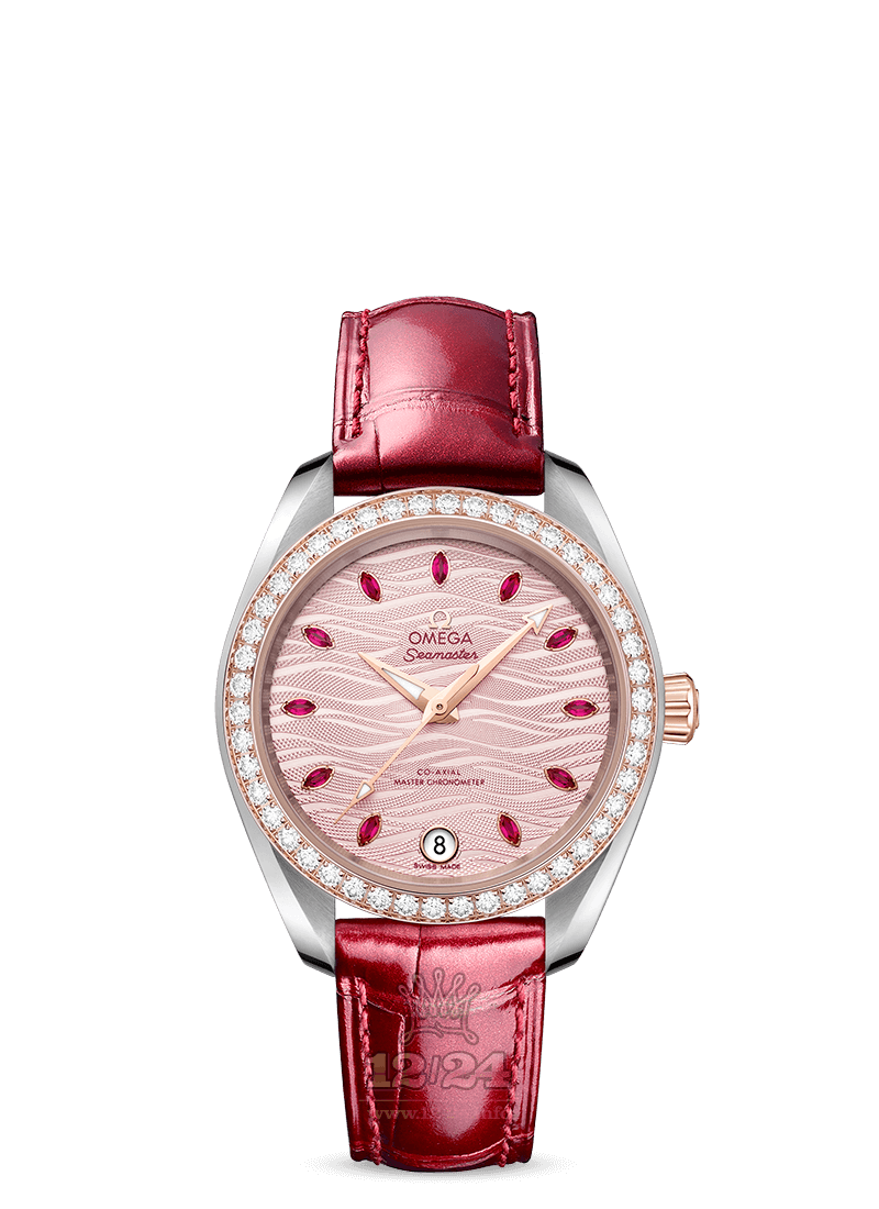 Omega Seamaster Watch 220.28.34.20.60.001 34 mm Steel / Pink gold Case Pink Dial