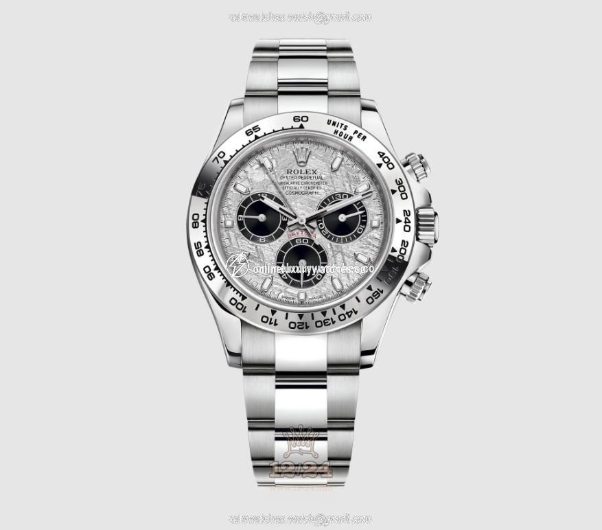 Rolex Cosmograph Daytona Watch 116509-0073 40 mm White gold Case Gray Silver Dial