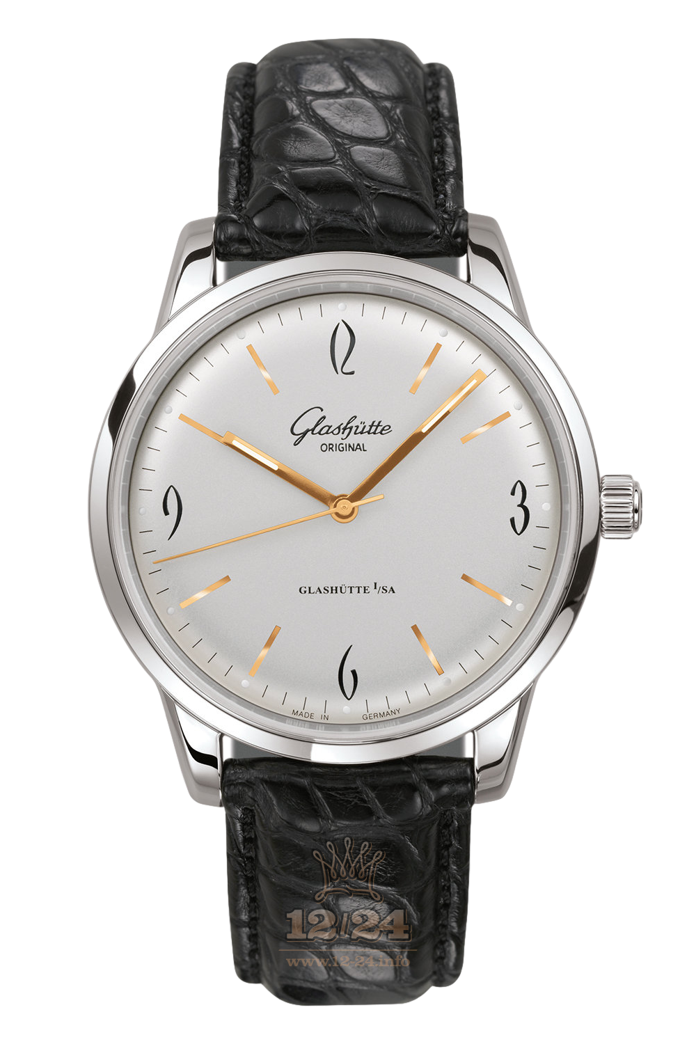 Glashutte Vintage Watch 1-39-52-01-02-04 39 mm Stainless steel Case Silver Dial