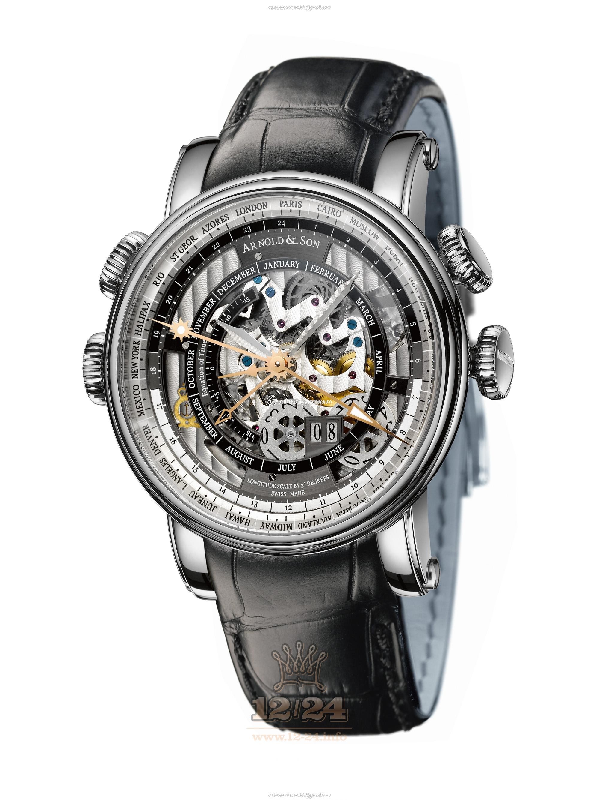 Arnold Son Royal Collection Watch 1H6AS.O01A.C79F Stainless steel Case Black Gray Dial