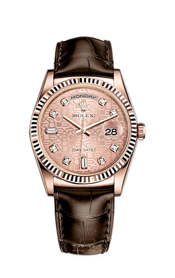 Rolex Day-Date Watch 118135-0081 36 mm Pink gold Case Pink Dial
