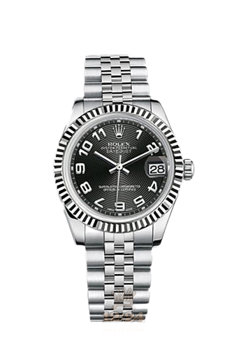 Rolex Datejust Watch 178274-0005 31 mm Steel / White gold Case Black Dial