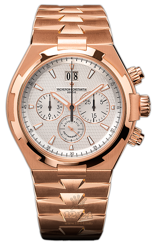 Vacheron Constantin Overseas Watch 49150/B01R-9454 42 mm Pink gold Case White Silver Dial
