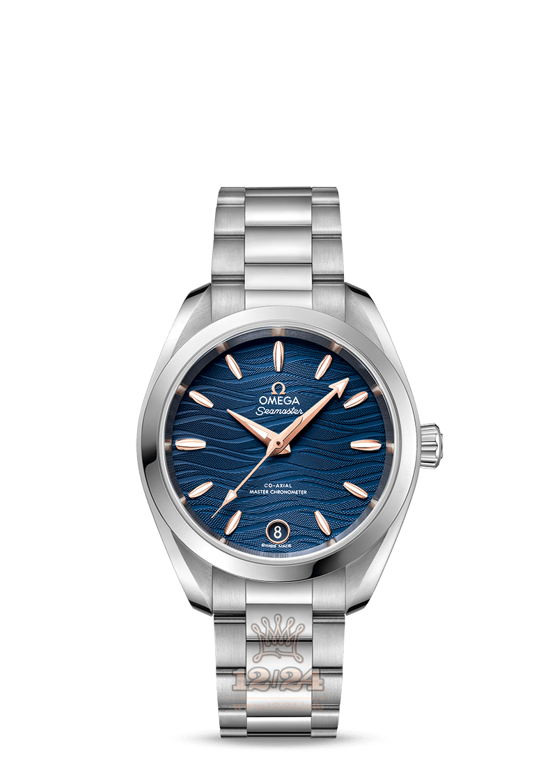 Omega Aqua Terra 150 M Watch 220.10.34.20.03.001 34 mm Stainless steel Case Dark blue Dial