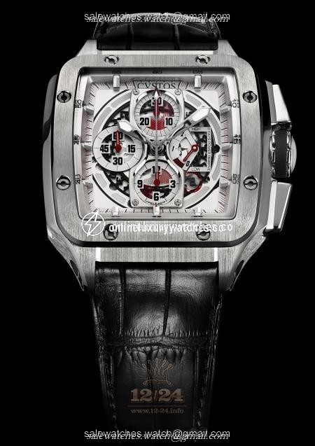 Cvstos Evosquare Watch Evosquare 45 Chrono Steel Stainless steel Titanium Case Silver Dial