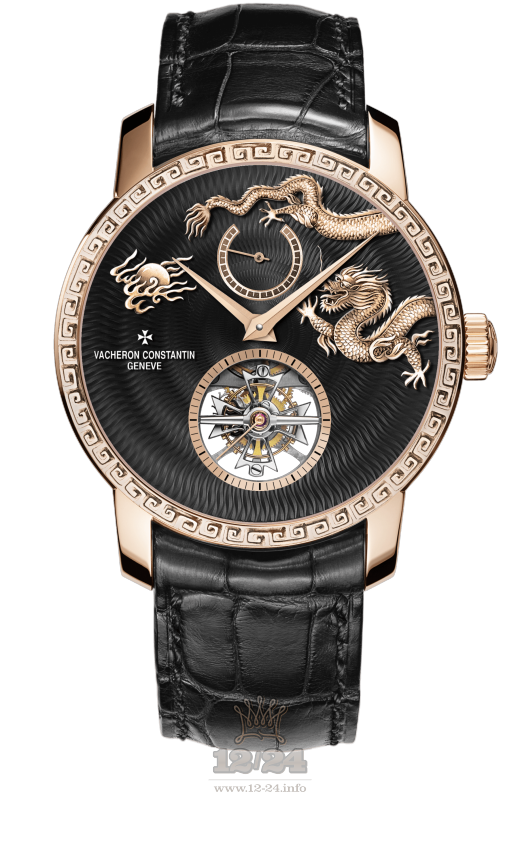 Vacheron Constantin Traditionnelle Watch 89000/000R-B528 42 mm Pink gold Case Black Dial
