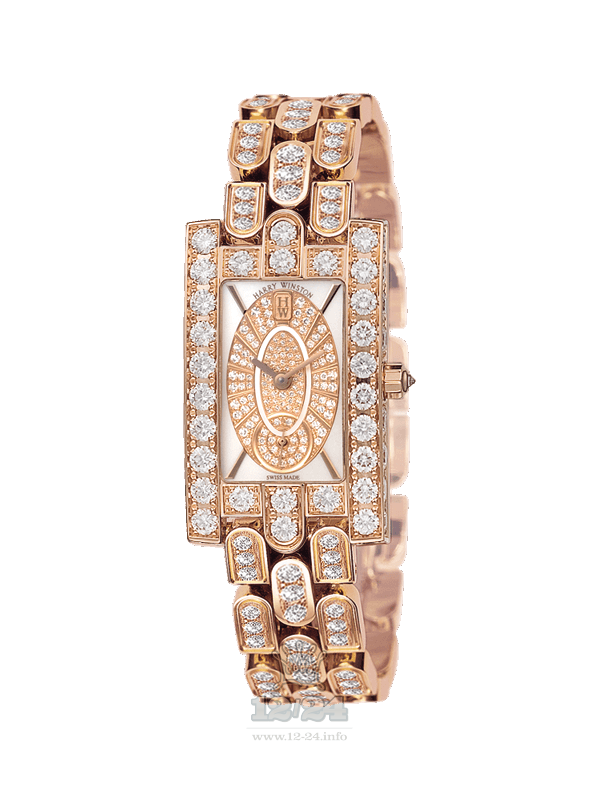 Harry Winston The Avenue Collection Watch AVEQHM21RR117 21 mm Pink gold Case White Dial