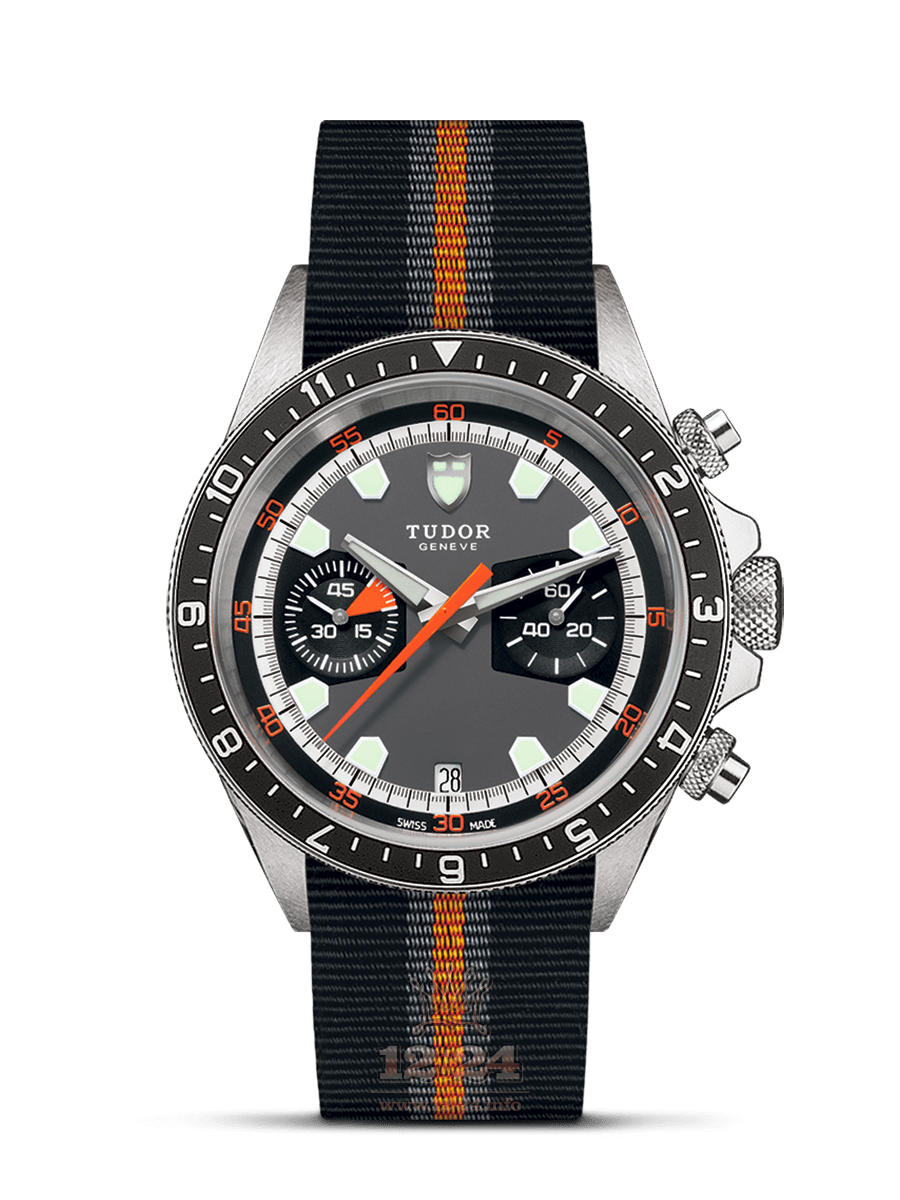 Tudor Chrono Watch M70330N-0004 42 mm Stainless steel Case Black Gray Dial