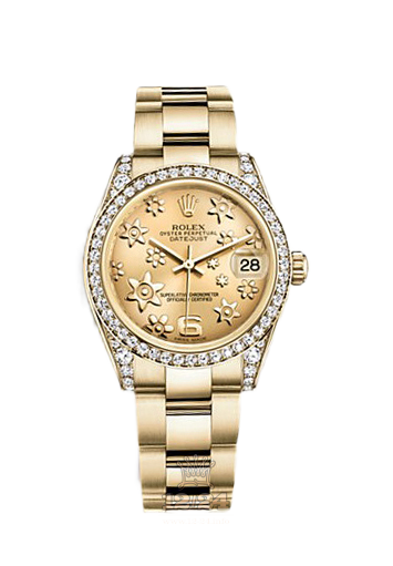 Rolex Datejust Watch 178158-0091 31 mm Yellow gold Case Golden Painted Dial