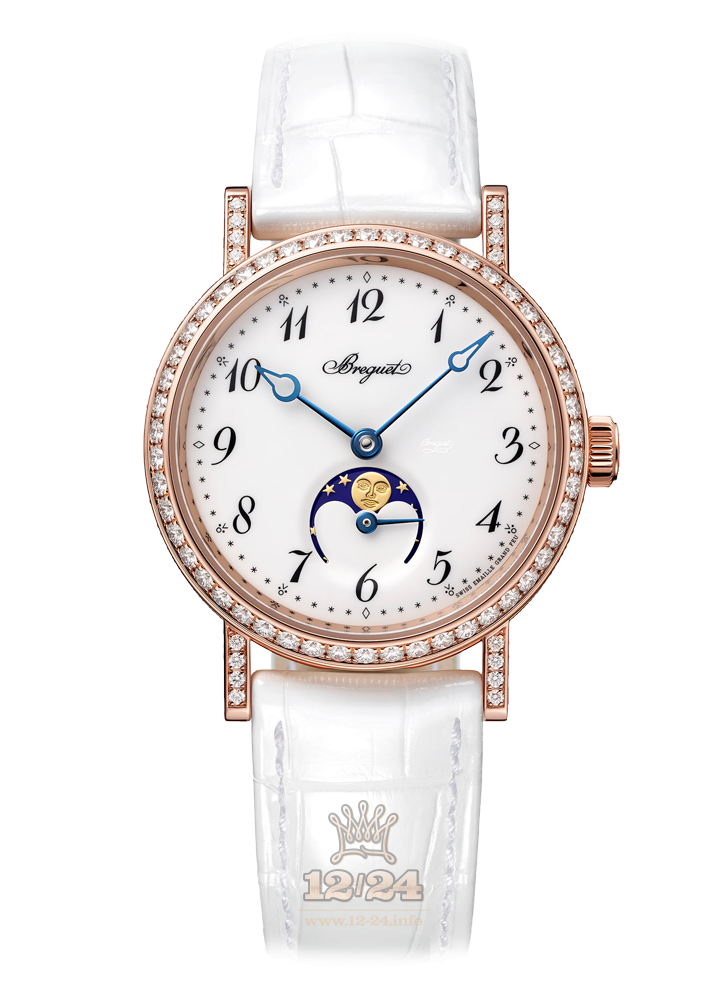 Breguet Classique Watch 9088BR/29/964/DD0D 30 mm Pink gold Case White Dial