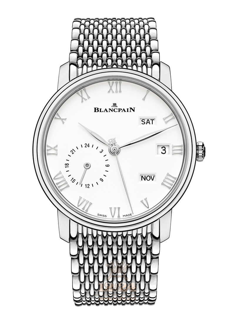 Blancpain Villeret Watch 6670-1127-MMB 40 mm Stainless steel Case White Dial