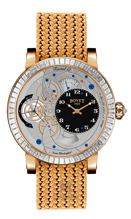 Bovet Dimier Watch R120001-SB1-BP 42 mm Pink gold Case Black Dial