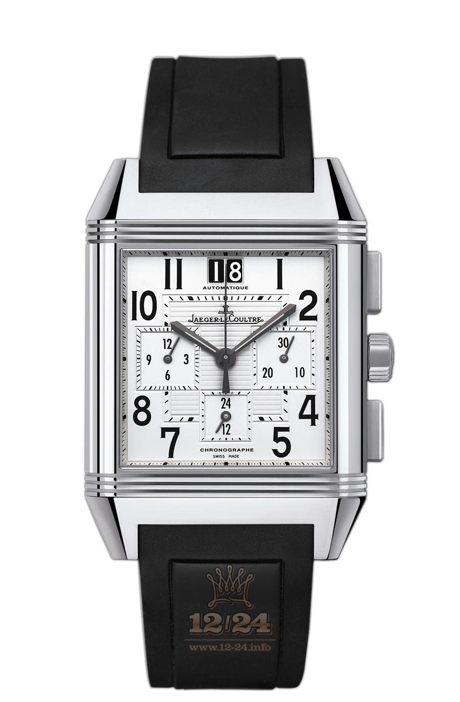 Jaeger-LeCoultre Reverso Squadra Watch 7018620 51 mm Stainless steel Case White Silver Dial