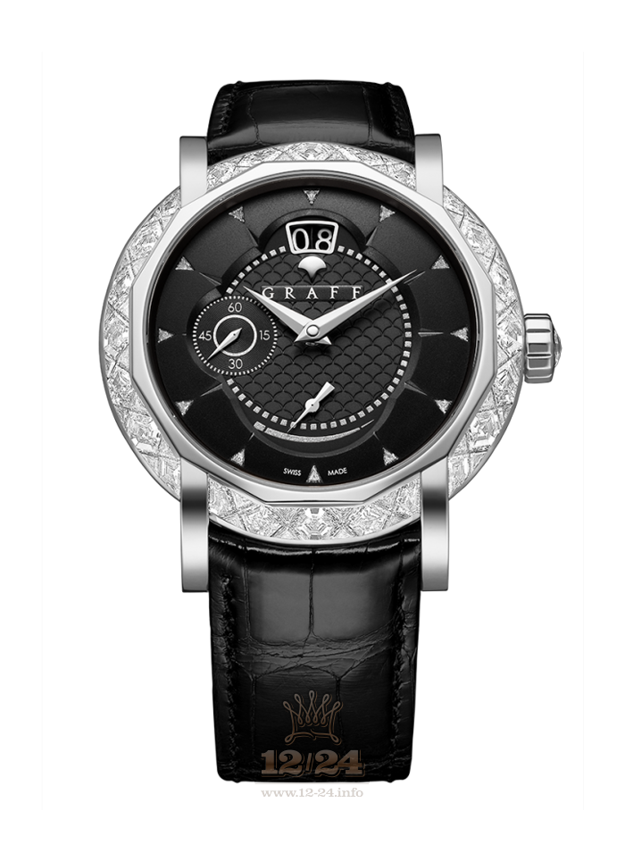 Graff GraffStar Watch GS45WGDBL3 45 mm White gold Case Black Dial