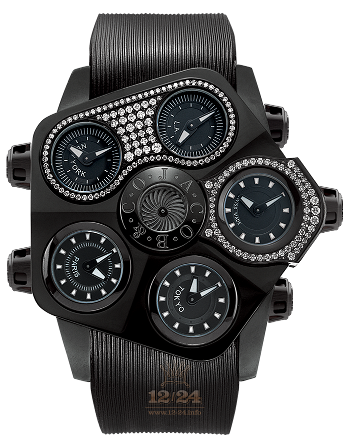 Jacob & Co Iconic Collection Watch GR5-20 47 mm Stainless steel PVD coating Case Gray Dial