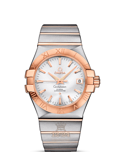 Omega Constellation Watch 123.20.35.20.02.001 35 mm Steel / Pink gold Case Silver Dial