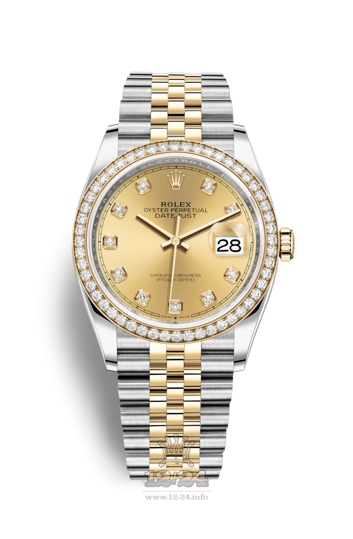Rolex Datejust Watch 126283rbr-0003 36 mm Steel / Yellow gold Case Golden Dial