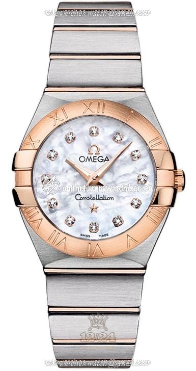 Omega Constellation Watch 123.20.27.60.05.001 27 mm Steel / Pink gold Case White Dial
