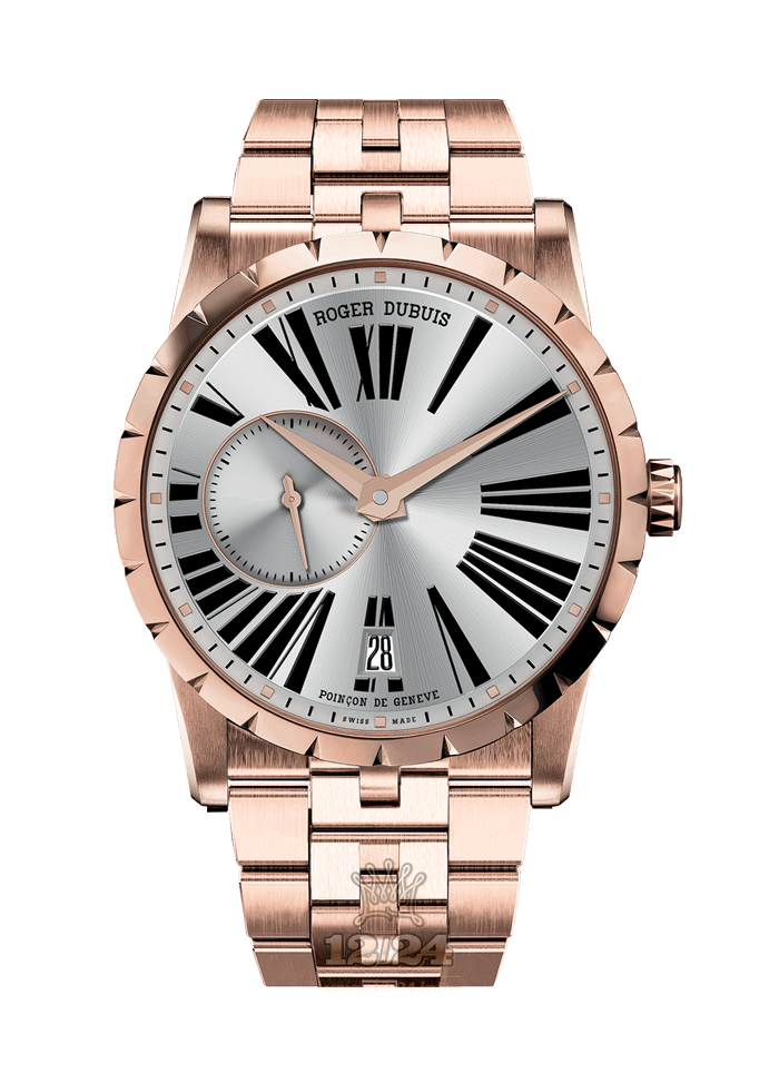 Roger Dubuis Excalibur Watch RDDBEX0450 42 mm Pink gold Case Silver Dial