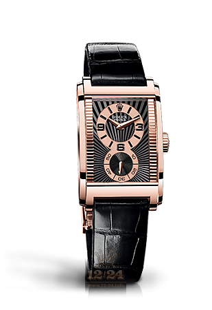 Rolex Cellini Time Watch 54425-0001 45 mm Pink gold Case Black Dial