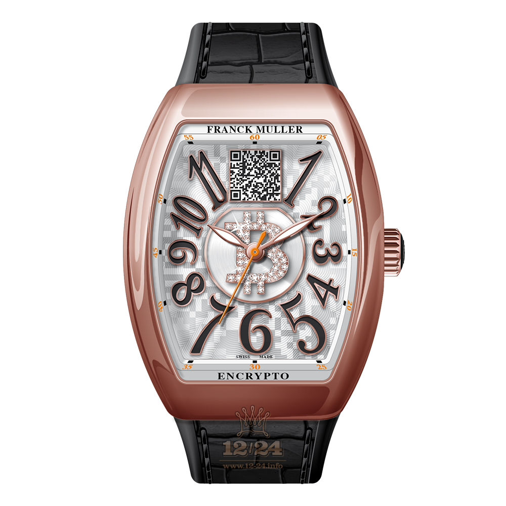 Franck Muller Vanguard Watch V 38 SC AT BTC BCD 38 mm Pink gold Case Silver Dial