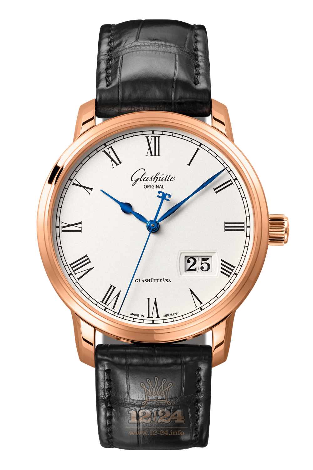Glashutte Senator Watch 100-03-32-45-01 40 mm Pink gold Case White Dial