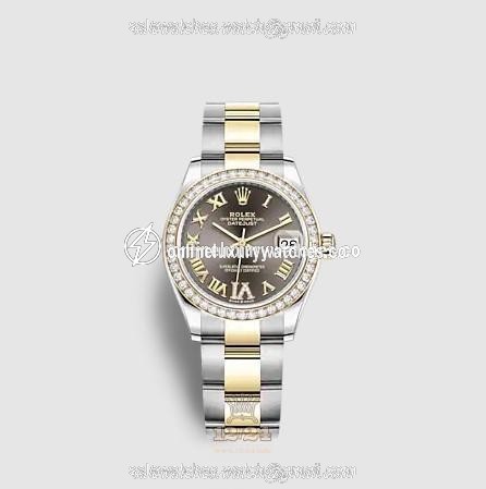 Rolex Datejust Watch 278383rbr-0017 31 mm Stainless steel Yellow gold Case Gray Dial