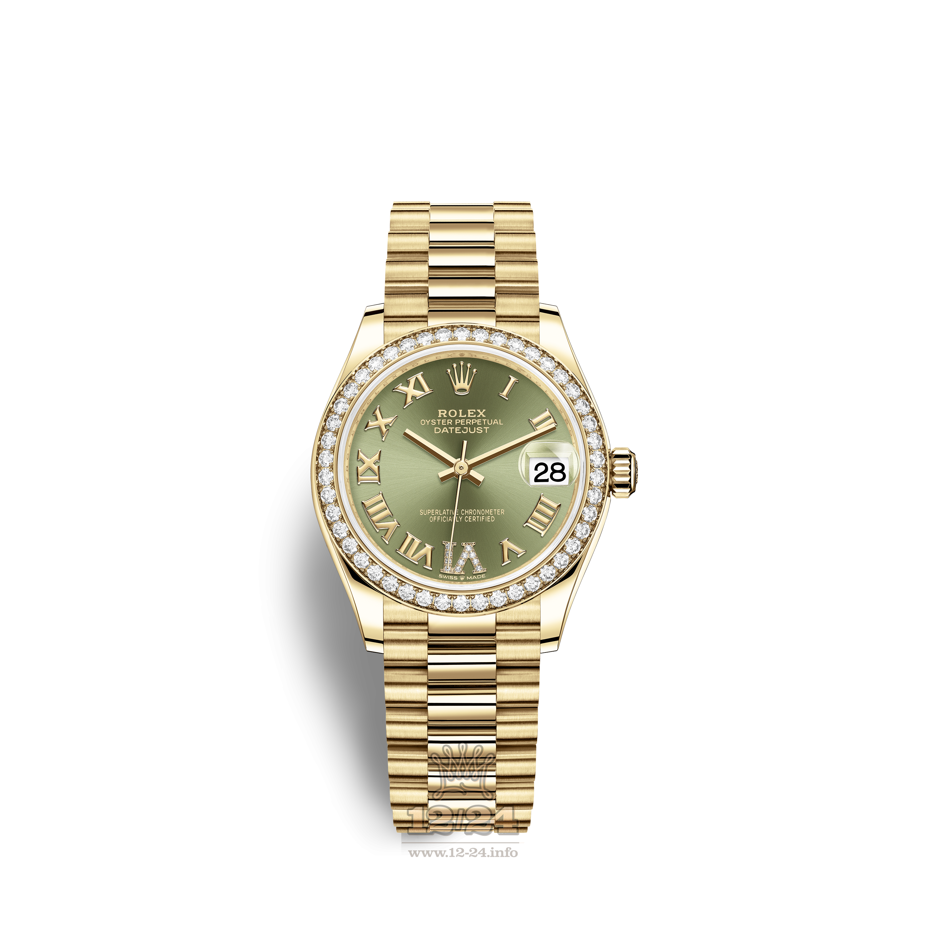 Rolex Datejust Watch 278288rbr-0024 31 mm Yellow gold Case Green Dial