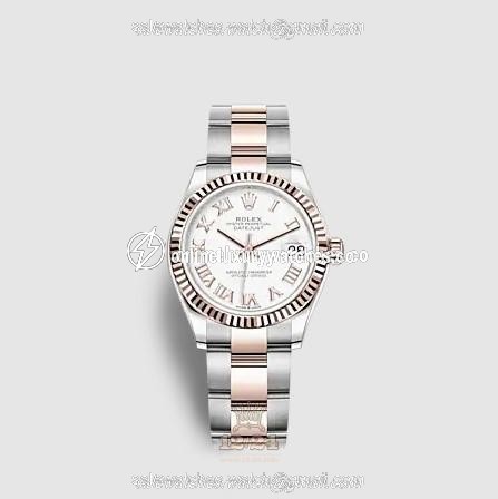 Rolex Datejust Watch 278271-0001 31 mm Stainless steel Pink gold Case White Dial