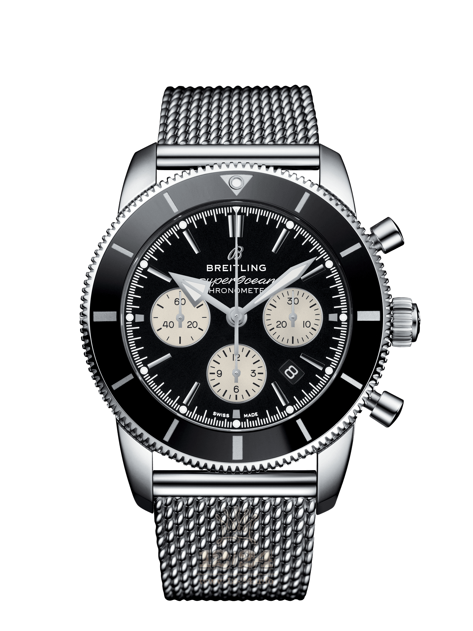 Breitling Superocean Watch AB0162121B1A1 44 mm Stainless steel Case Black Dial