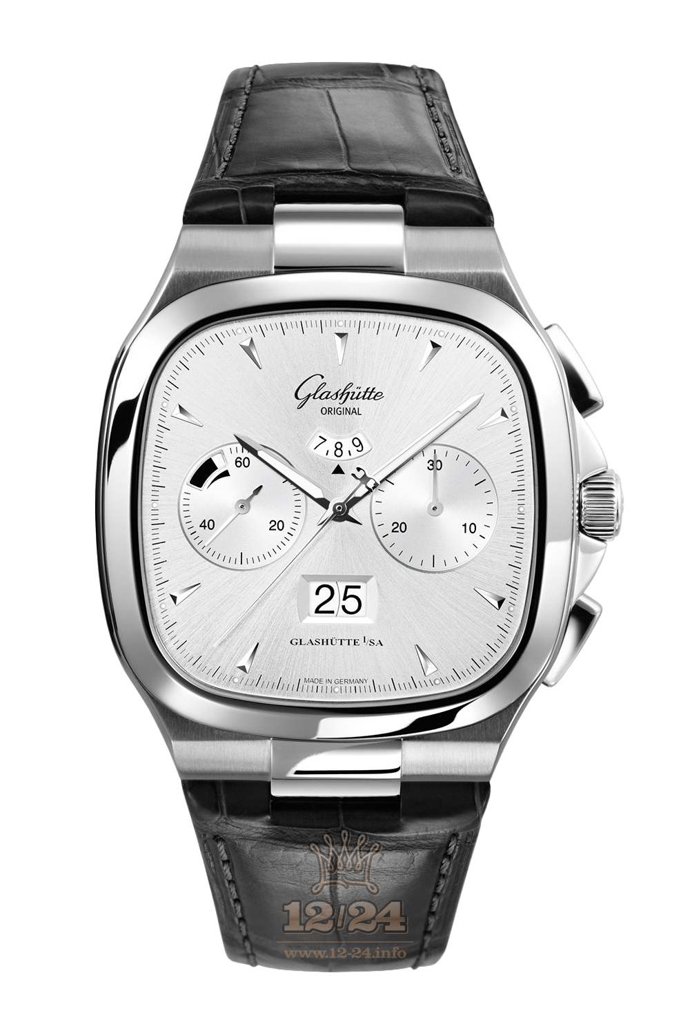 Glashutte Vintage Watch 1-37-02-02-02-30 40 mm Stainless steel Case Silver Dial